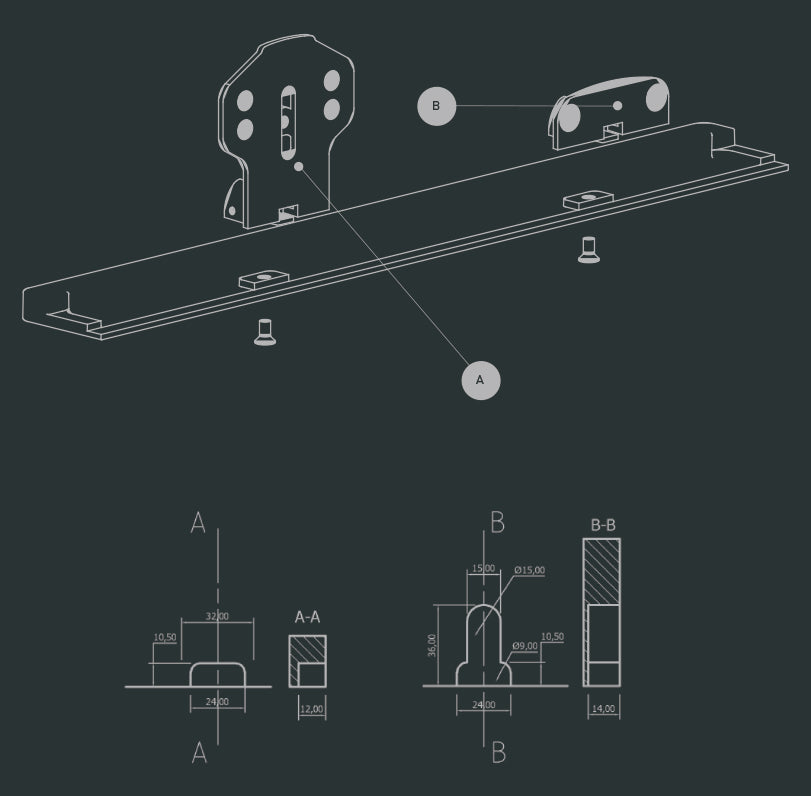 LIPARI PullOpen® Lip Pull Caravan Handle - V1458