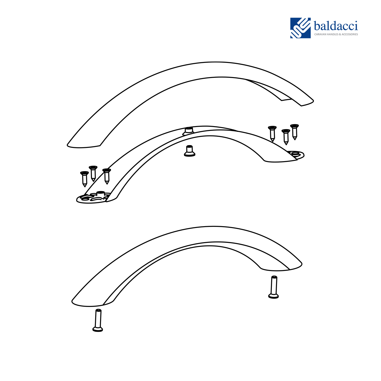 ENRICO Caravan Grab Rail Handle - V619