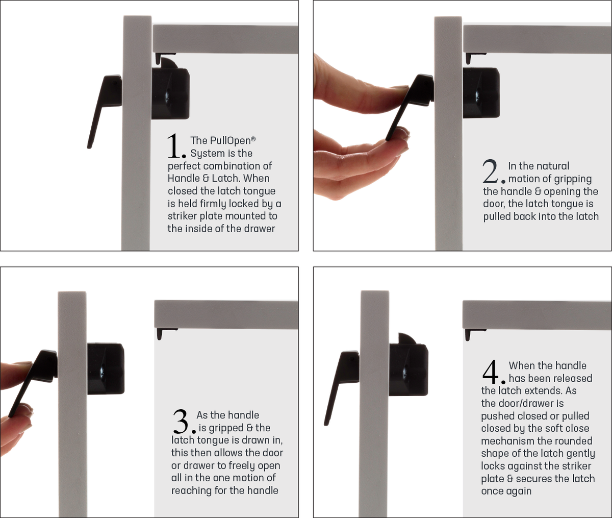 PullOpen Caravan Handles Positive Lock Caravan Handles