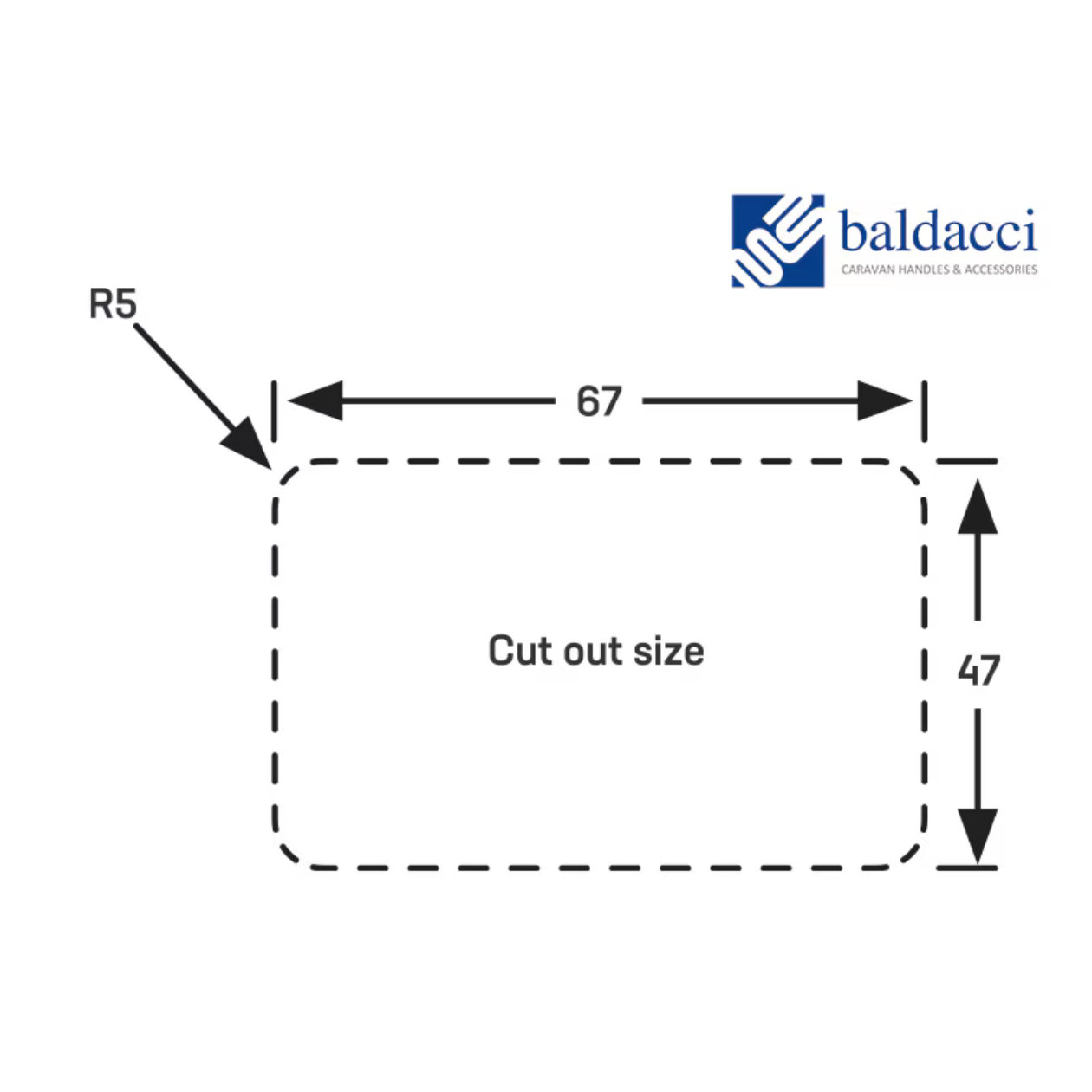 SCALA Rectangle Flush Handle - V2377