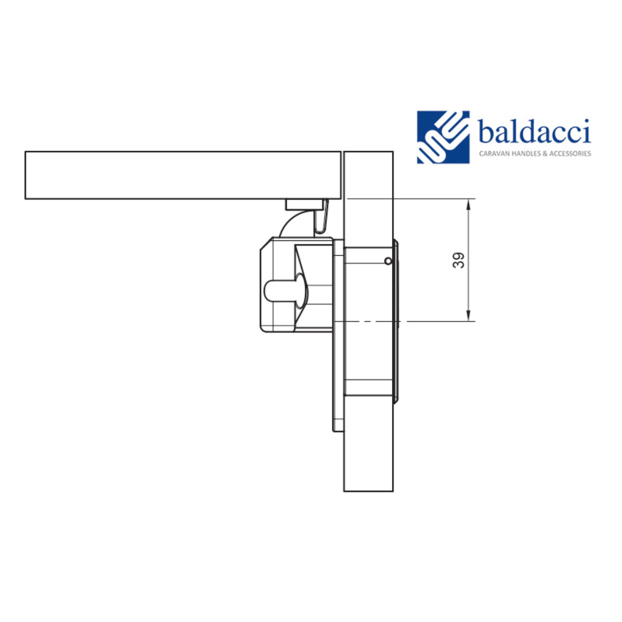 SCALA Rectangle Flush Handle - V2377